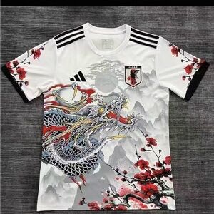 Nike White and Red Dragon Jersey
